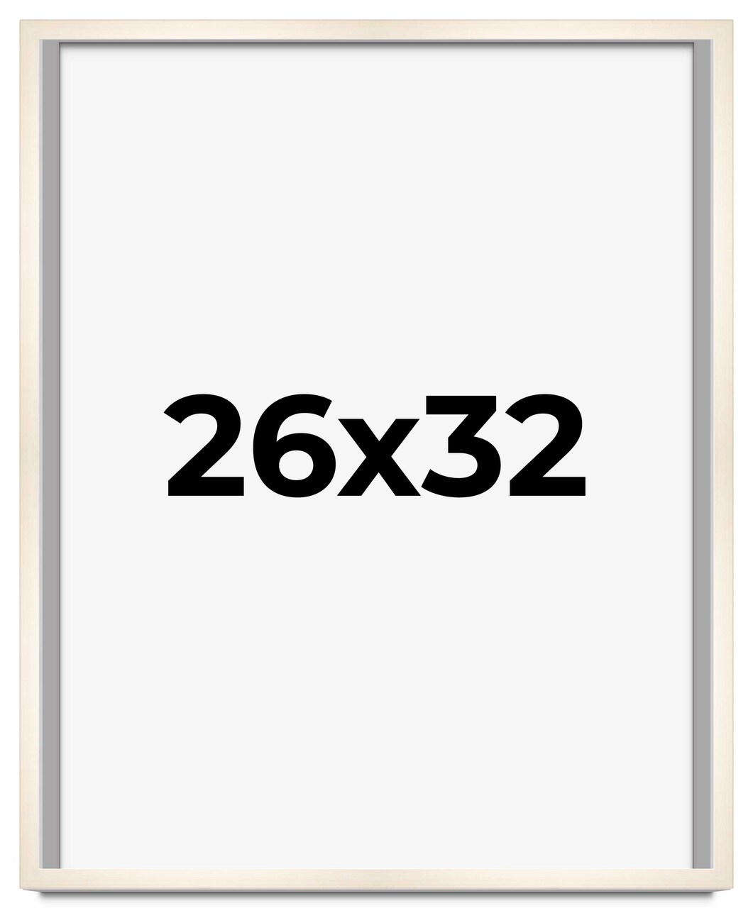 Modernist White Picture Frame - UV Acrylic, Foam Board Backing, Hanging Hardware